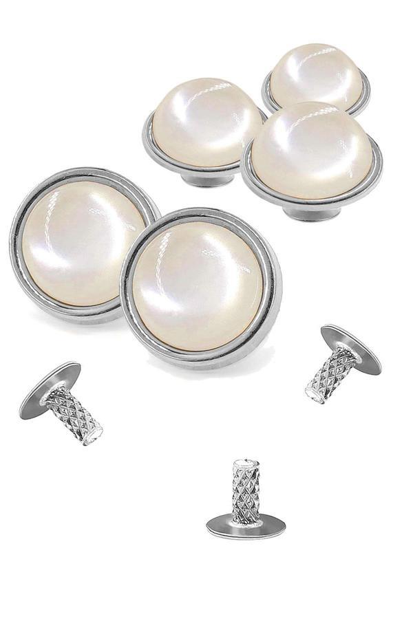 20 Adet Yarım Yuvarlak 15mm İnci Çakma Rivet - Image 1