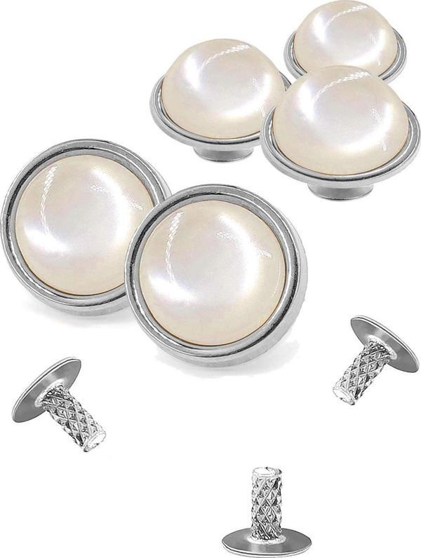 20 Adet Yarım Yuvarlak 15mm İnci Çakma Rivet - Image 1
