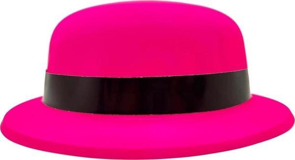 Nessiworld Neon Partisi Pembe Renk Melon Plastik Parti Şapkası - Image 1