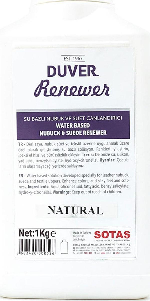 Duver Renewer 1 Kg Su Bazlı Nubuk ve Süet Renk Canlandırıcı - Image 1
