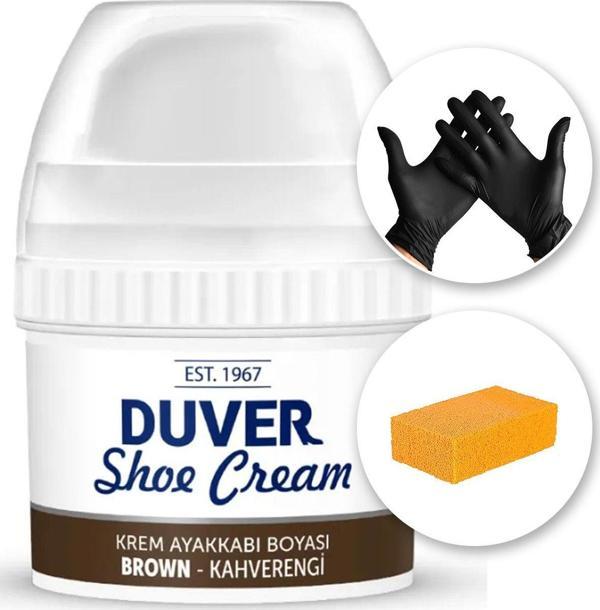 Duver Parlaklık Sağlayan Kahverengi Ayakkabı Boyası ve Boyama Seti - Image 1