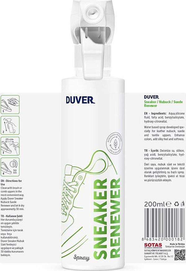 Duver Süet Ve Nubuk Ayakkabı Yenileyici Sprey 200 Ml - Image 1