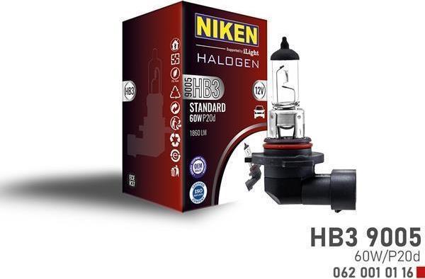 NIKEN 9005 HB3 60W HALOJEN AMPUL P20d 12V - Image 1