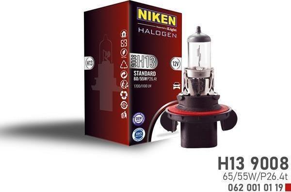 NIKEN 9008 H13 60W/55W HALOJEN AMPUL P26.4t 12V - Image 1