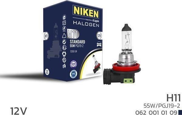 NIKEN H11 55W HALOJEN AMPUL PGJ19-2 12V 64211 - Image 1