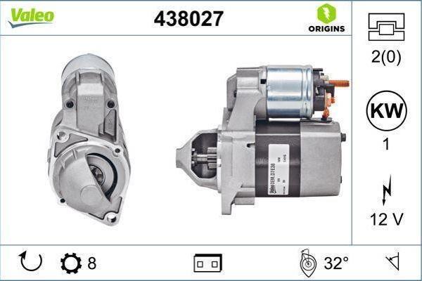 MARS MOTORU 12V 1.0kW 8 DIS MERCEDES W168 W169 W245 W414 - Image 1
