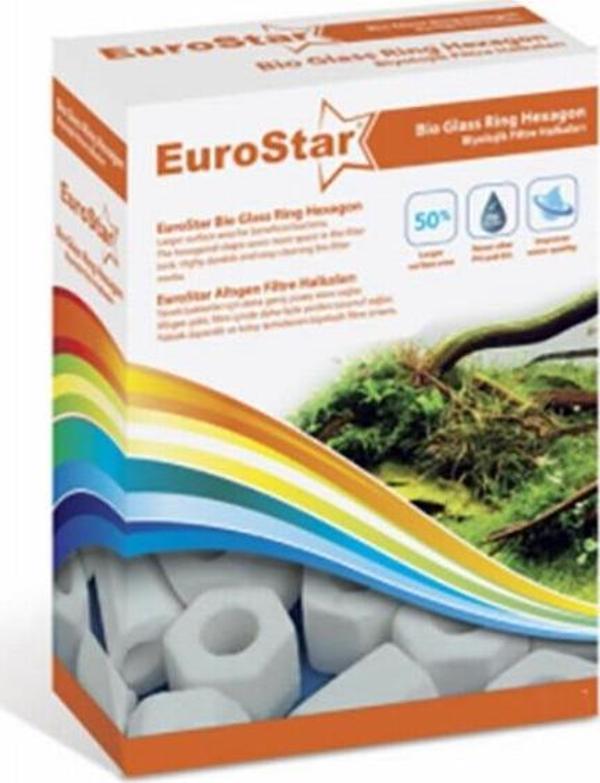 EuroStar Bio Glass Ring Hexagon Akvaryum Filtre Malzemesi 500 Ml - Image 1