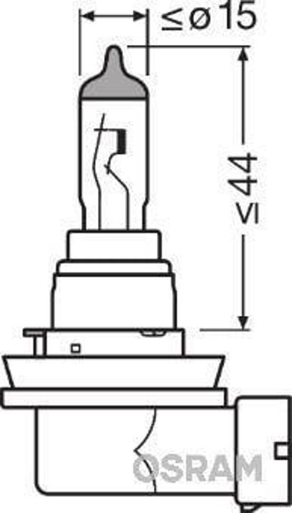 AMPUL 12V H8 35W NIGHT BREAKER LASER 150 GÜÇLÜ 20 BEYAZ IŞIK İKİLİ AMBALAJ - Image 1