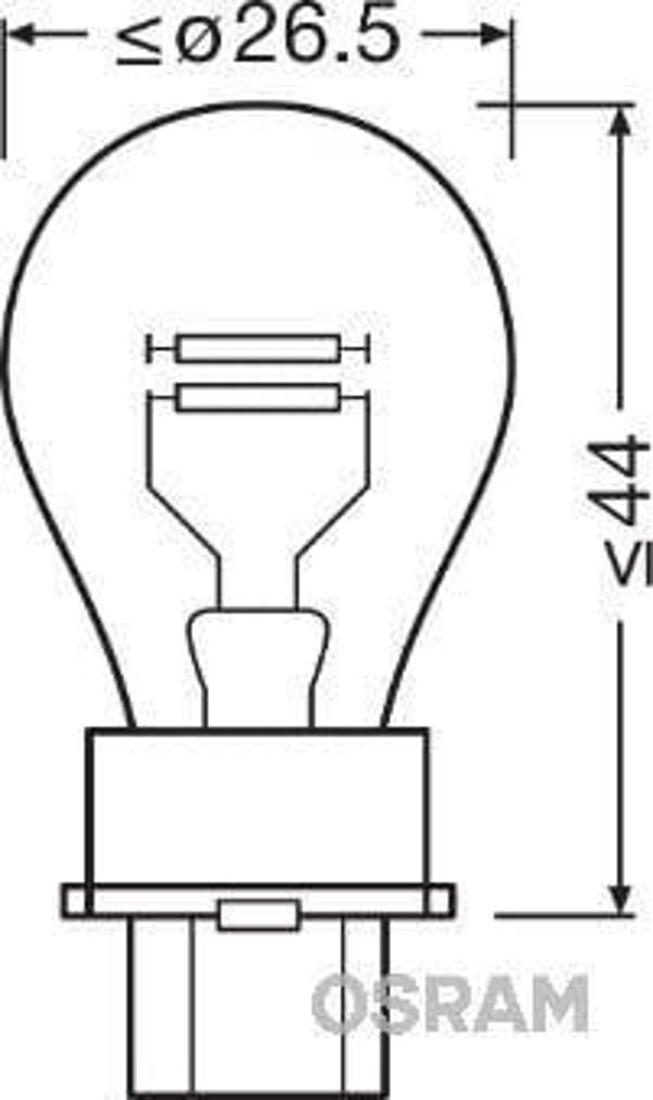AMPUL 12V P27/7W FREN AMPULÜ PLASTİK SOKETLİ - Image 1