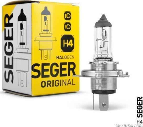 AMPUL H4 24V 75/70W P43T STANDART YENİLEME 3.500K STANDART IŞIK P43 TIRNAKLI - Image 1