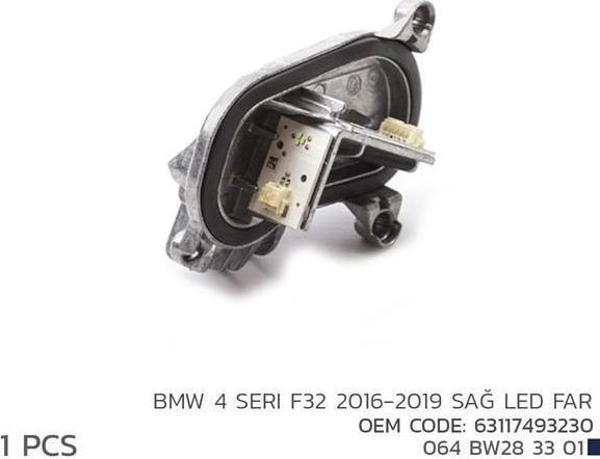 BMW 4 SERI F32 2016-2019 SAĞ LED MODÜL 63117493230 - Image 1