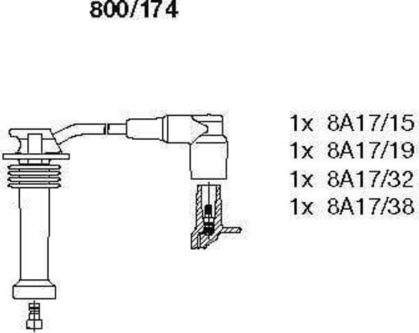 BUJİ KABLOSU TK FIESTA 96 FOCUS 98-04 -FUSION 02 MONDEO 07 1.6 ZETEC - Image 1