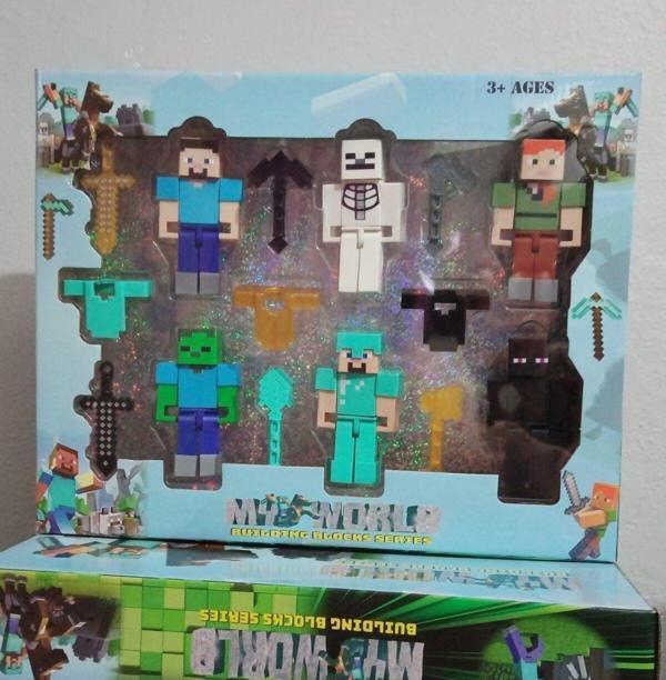 Cango Oyuncak Minecraft Karakter Figür Seti 15 Parça Minecraft Oyuncak Figür - Image 1