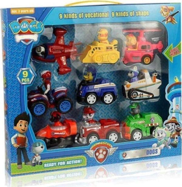 Can Ali Toys Paw Patrol 9 Parça Oyuncak Figür Set - Image 1