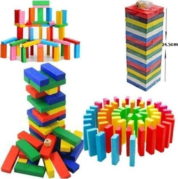 Eser Oyun Eser Renkli Jenga Ahşap Denge Oyunu - Image 1