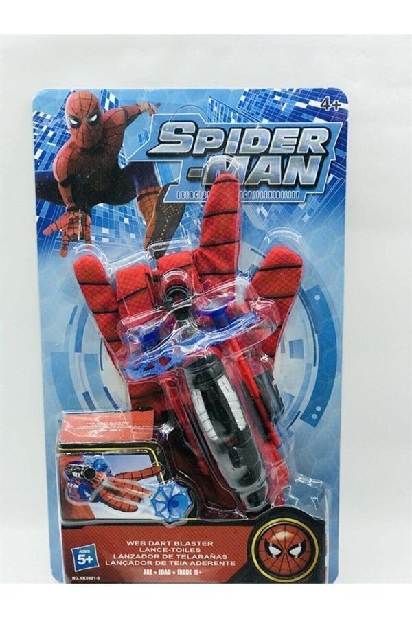 Spiderman Örümcek Adam Ağ Fırlatan Ok Atan Vantuzlu Eldiven Işıklı Figür - Image 1