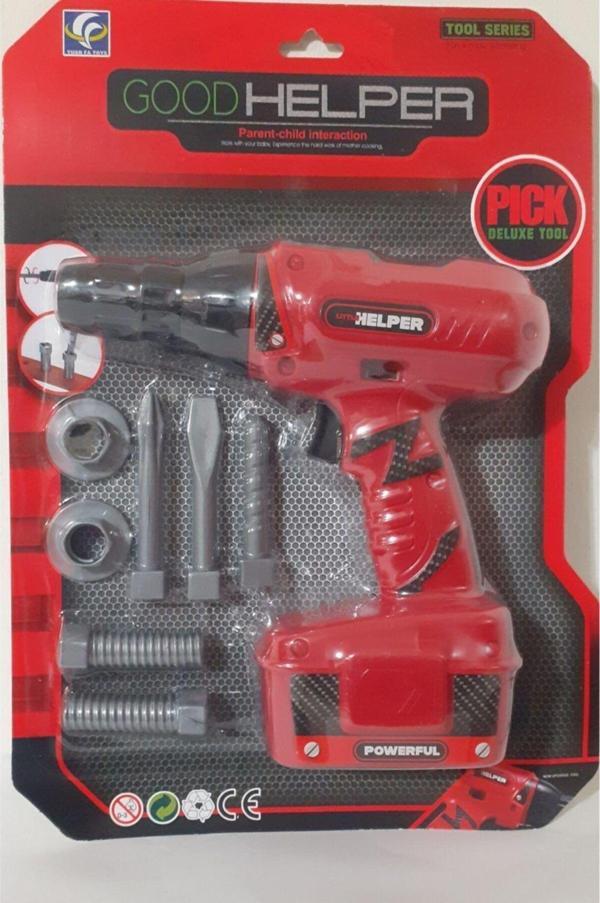 Helper Pilli Matkap Vidalama Seti Çocuk Eğitici Oyuncak Matkap Pilli - Image 1