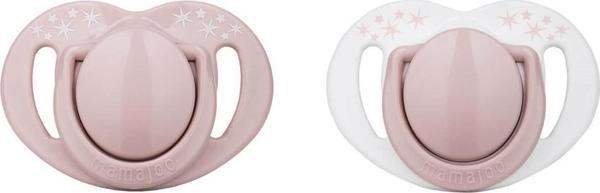 Mamajoo Sterilizasyon & Saklama Kutulu Powder Pink Desenli İkili Ortodontik Emzik / 0 Ay+ - Image 1