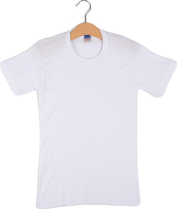 Erkek Çocuk Kısa Kollu Bisiklet Yaka Ribana Faniala 3 Lü Atlet Berrak-1510 - Image 1