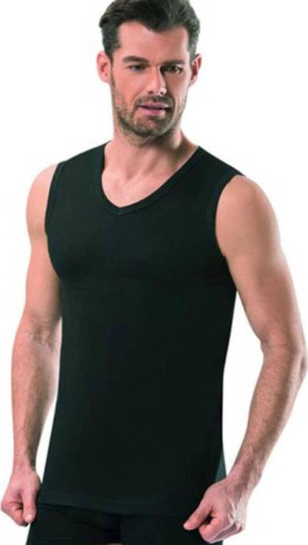 Tutku 401 Erkek V Yaka Ribana Spor Fanila Atlet - Image 1