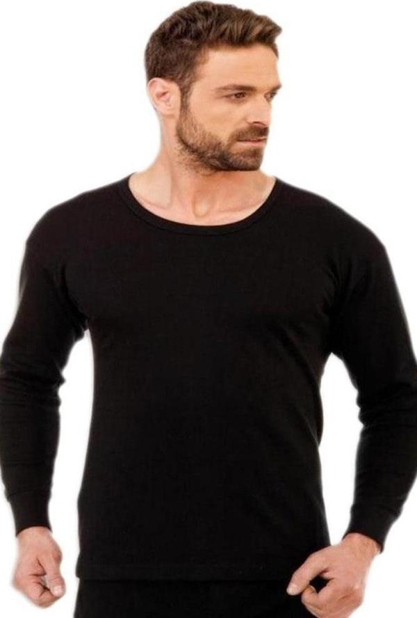 Tutku 0126 Erkek Termal Bisiklet Yaka Manşetli Şardonlu Uzun Kol Üst - Image 1