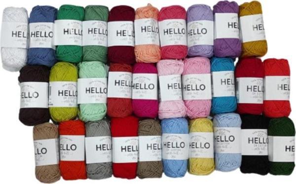 %100 Doğal Pamuk Punch Ve Amigurumi Iplik 25 Gram 30 Renk Oeko-tex Sertifikalı - Image 1