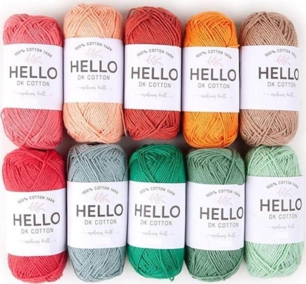 Hello Punch Ve Amigurumi Için Iplik Seti Minik Yumaklar 25gr X 10 Adet Toprak Tonları - Image 1