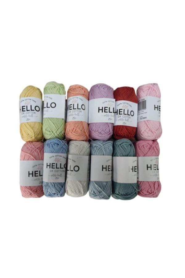 12'li 25Gram Punch Ve Amigurumi Iplik Seti Minik Yumaklar Pastel Renkler - Image 1