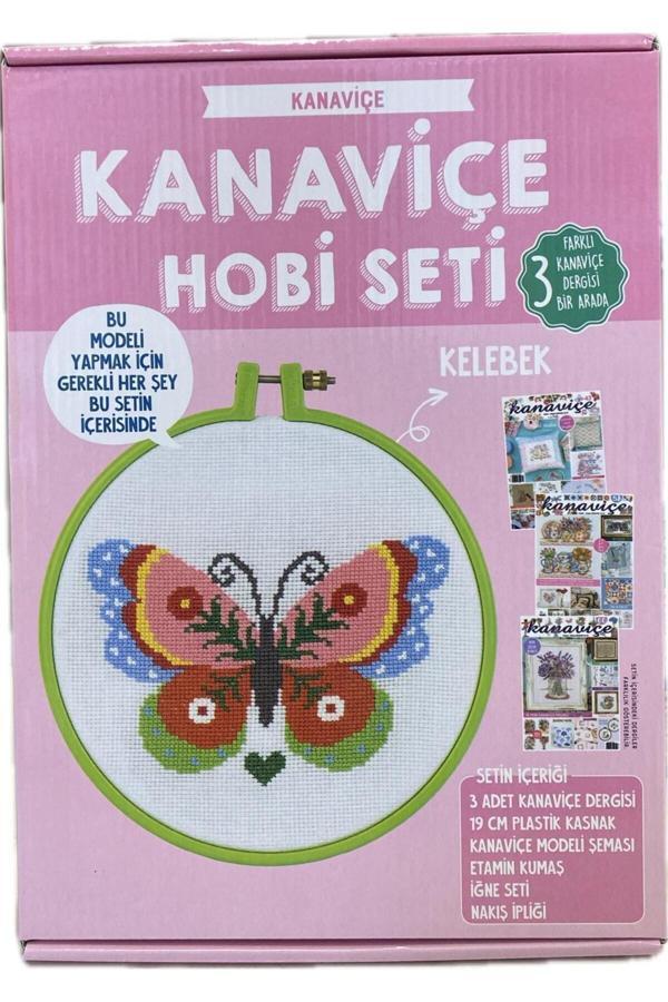 Kanaviçe Dergisi 3Farklı Sayı Ve Kanaviçe Nakışı Kiti Kelebek Hobi Seti Tüm Malzemeler İle - Image 1