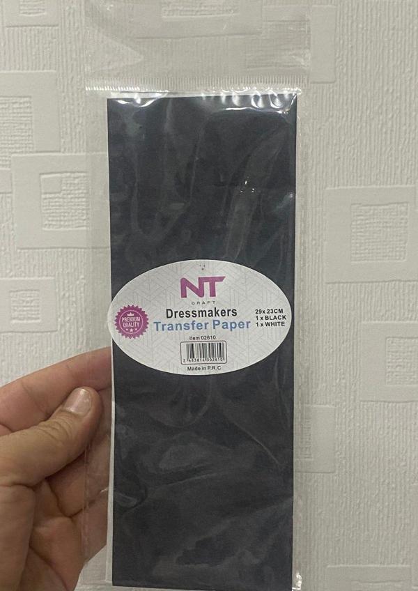 Kumaş transfer karbon k ğıdı 29x23 cm 1 adet beyaz 1 adet siyah - Image 1
