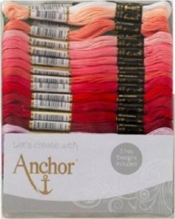 Anchor Muline Orjinal Paket 80 Farklı Renk No:8 Nakış Ipliği Seti + 3 Adet Şema Hediyeli - Image 1