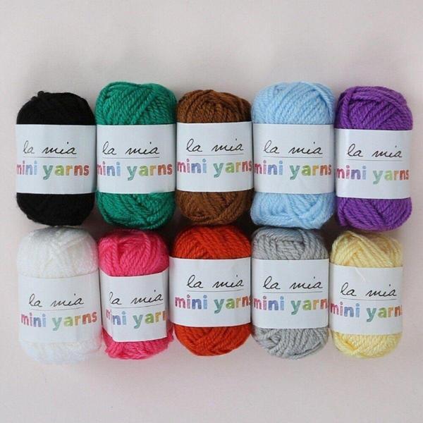 La Mia Mini Yarns 10 lu Paket 10gr Renkli El Örgü - Image 1