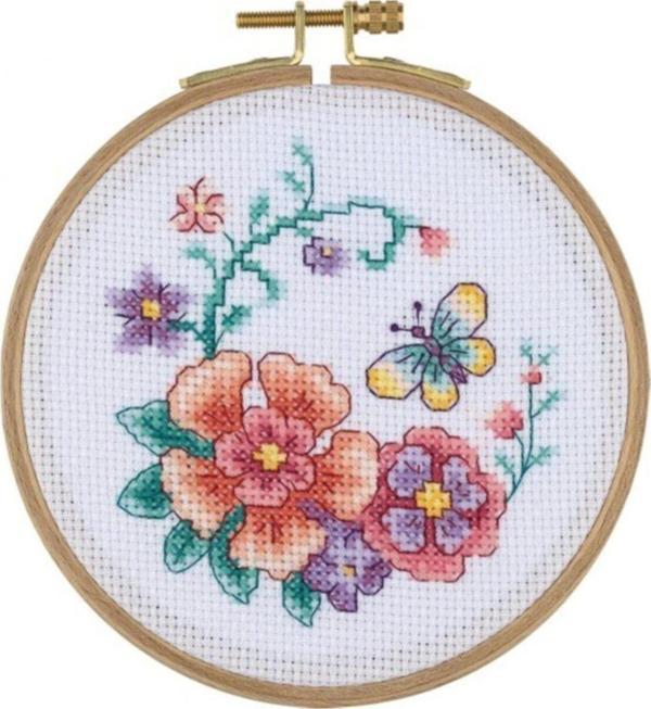 Tuva Kanaviçe Etamin Kiti ACS03 - Çiçek Desen - Image 1