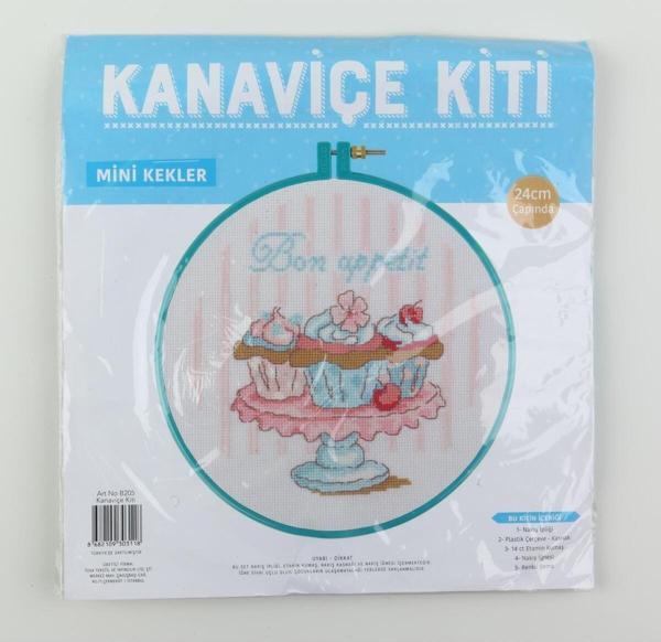Mini Kekler Kanaviçe Kiti 24 cm Çapında - Image 1