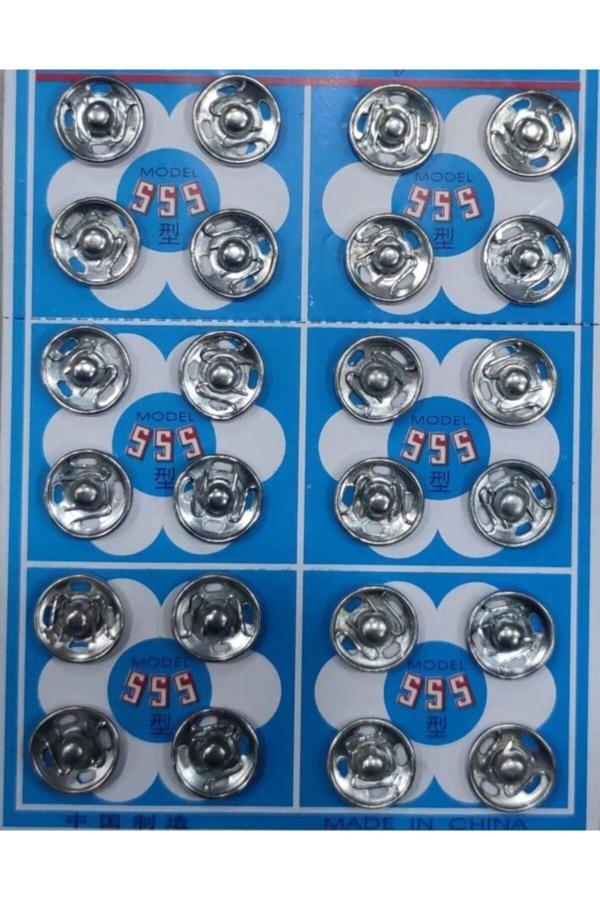 Çıt Çıt 3 No (14 Mm) 24'lü Paket Gümüş Renk - Image 1
