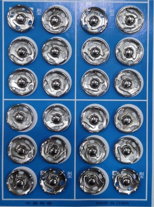 Çıt Çıt 4 No (16mm) 24'lü Paket Gümüş Renk - Image 1