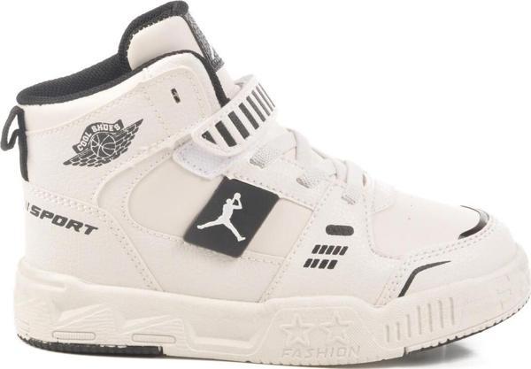Beyaz Cırtlı Bilek Boy Erkek Çocuk Sneaker King Uzun P - Image 1