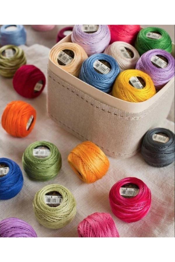 Dmc Koton Perle No:8 Seç-al 10 Gram 10 Adet Renk Kanaviçe Iplik Seti - Image 1