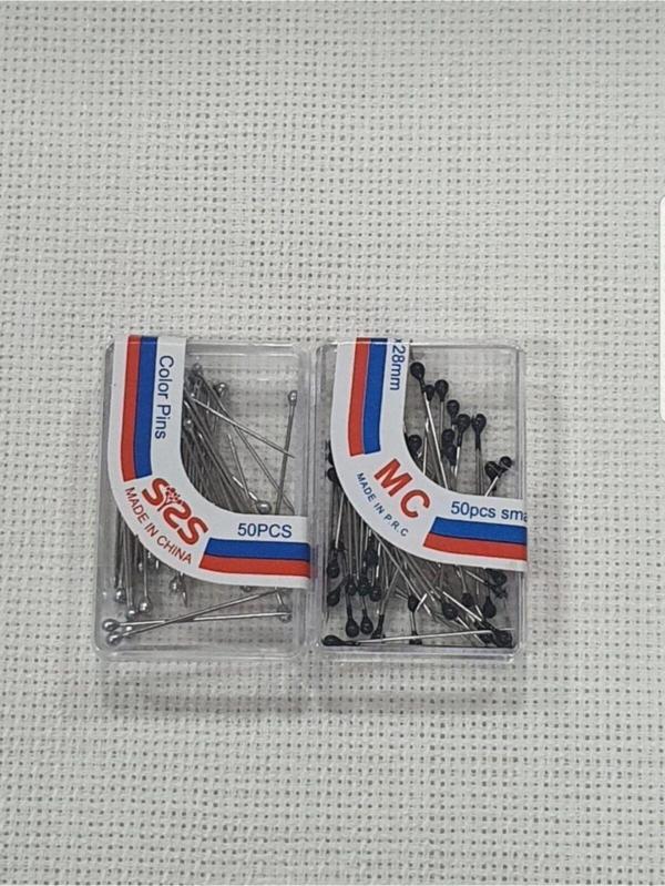 Eşarp Iğnesi "siyah 50 Adet" "metalik Gri 50 Adet" Set - Image 1