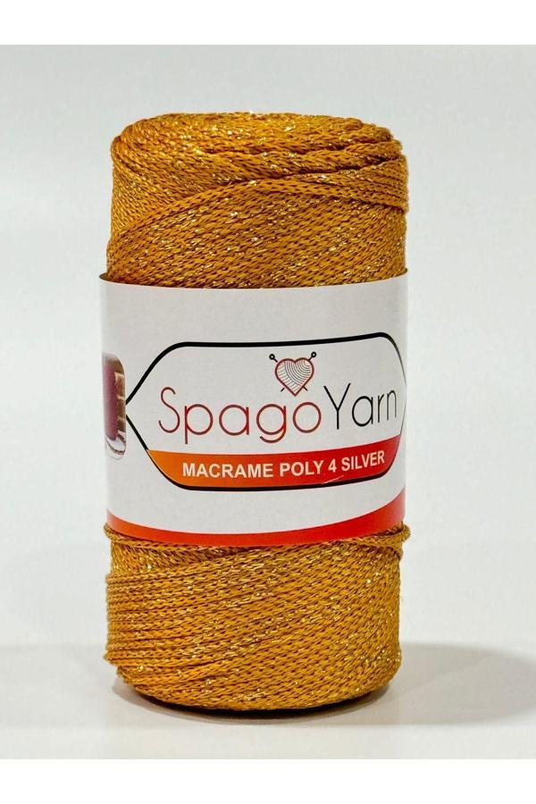 Spago Poly 4 Silver Simli Polyester Makrome İpliği 4No 049 - Image 1