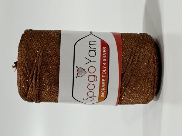 Spago Poly 4 Silver Simli Polyester Makrome İpliği 4No 203 - Image 1