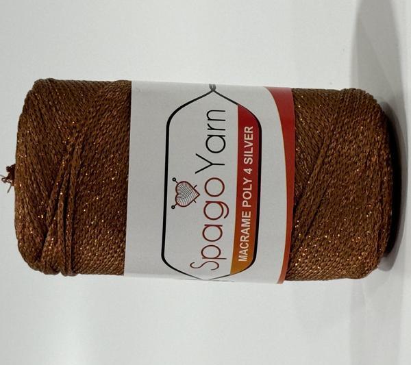 Spago Poly 4 Silver Simli Polyester Makrome İpliği 4No 203 - Image 1