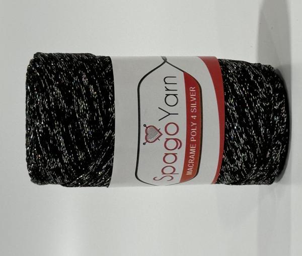 Spago Poly 4 Silver Simli Polyester Makrome İpliği 4No 270-2 - Image 1