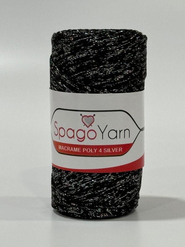 Spago Poly 4 Silver Simli Polyester Makrome İpliği 4No 270-2 - Image 1