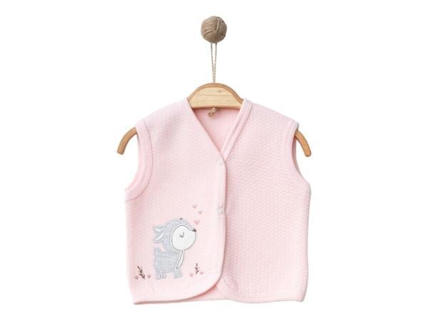 BABY DEER KAPİTONE YELEK Pembe - Image 1