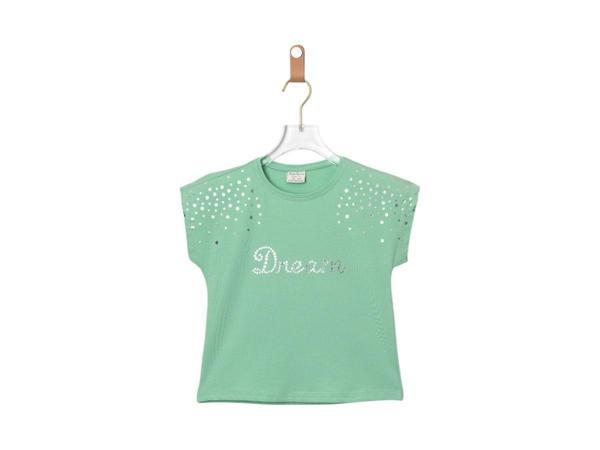 DIVA PARILTILI CROP TSHİRT Mint Yeşili - Image 1