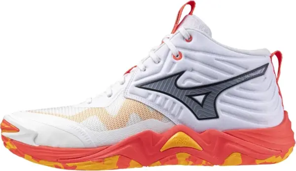 Wave Momentum Elite MID Erkek Voleybol Ayakkabısı Beyaz / Turuncu - Image 1
