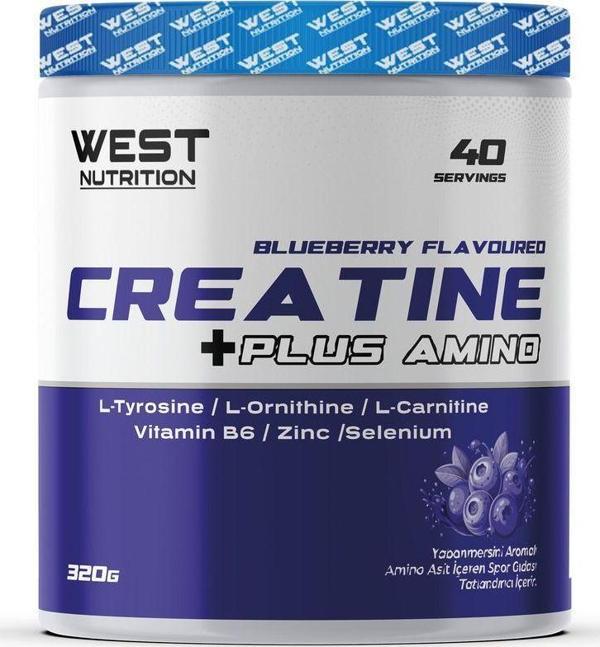 West Nutrition Kreatin Plus L-Tirozin L-Ornitin 320 Gr Yabanmersini Aromalı - Image 1