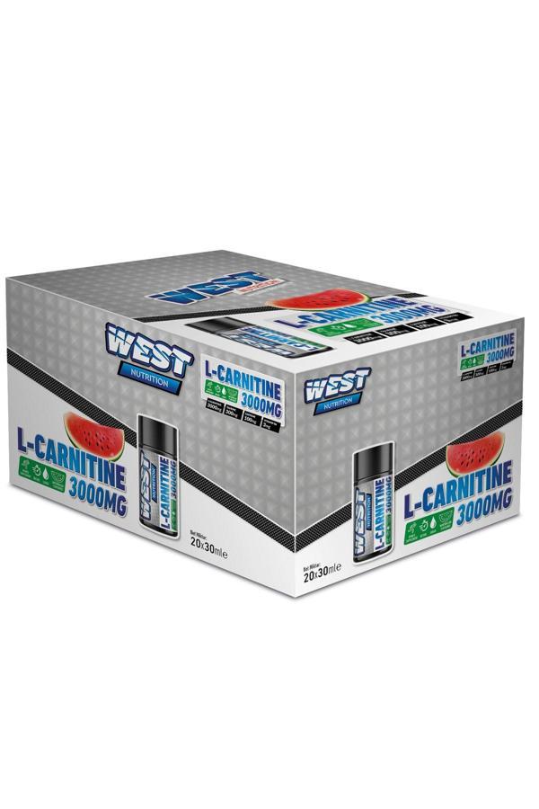 West Nutrition L Carnitine 3000 Mg 30 Ml 20 Shot ( Karnitin ) Karpuz Aromalı - Image 1