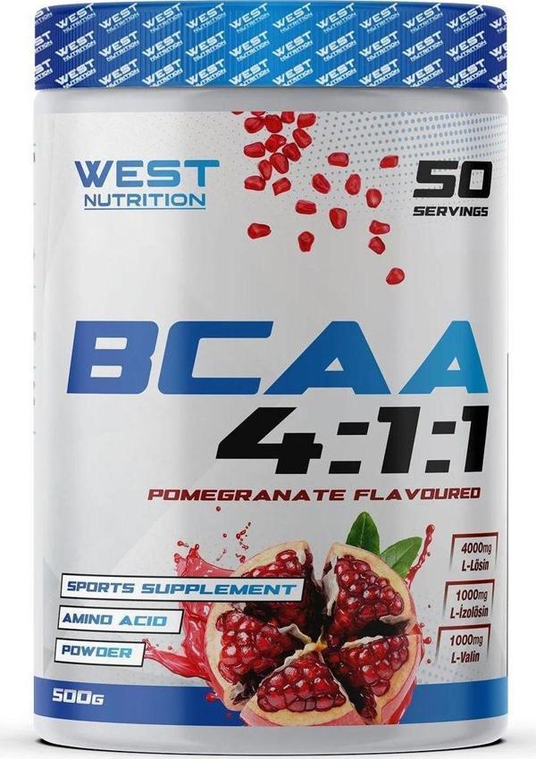 West Nutrition Bcaa 500 Gr 50 Servis Nar Aromalı - Image 1